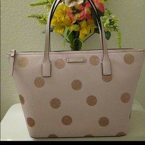 Kate Spade ♤ BNWT pink polka dot ♤Haven lane tote